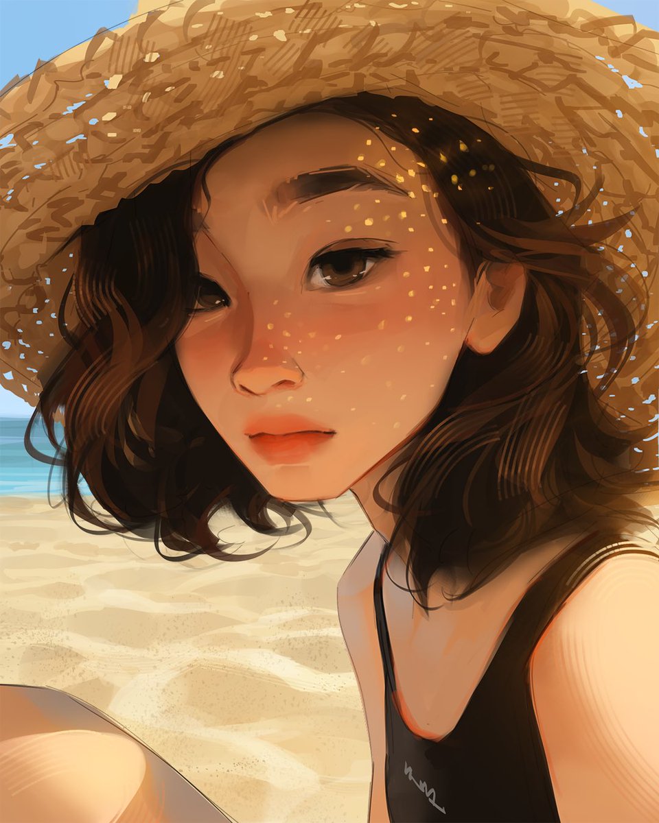 samdoesarts's tweet image. Lil study of hoyeon jung #digitalart