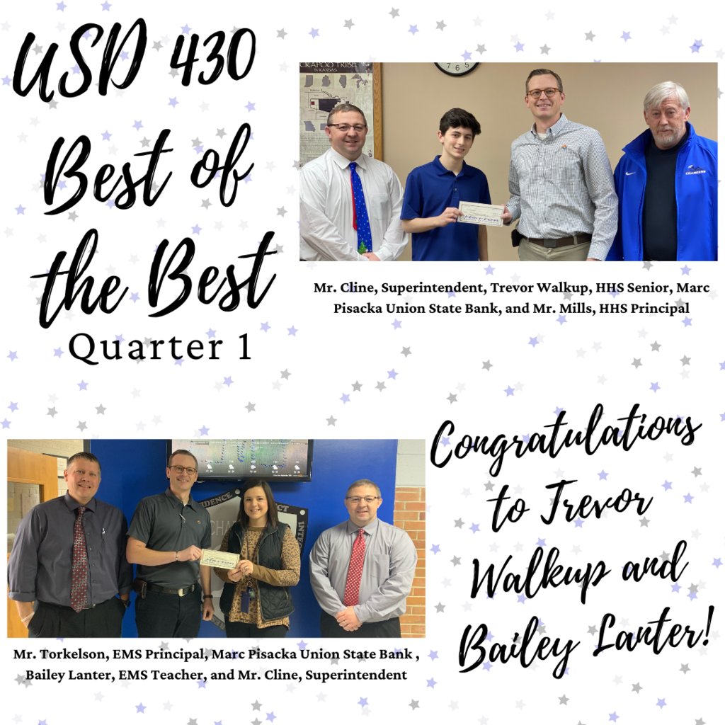 USD430's tweet photo. The Best of the Best was celebrated at last Wednesday's Board of Education meeting!  

Congratulations to our Quarter 1 recipients! https://t.co/uMeFx35XGO
