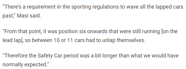 LeezusCrypto's tweet photo. @MercedesAMGF1 @fia @LewisHamilton 

According to Masi's quote from 2020 french GP he did break the rules. Throw that at the b*st*rds in court!!! https://t.co/MTlKfEC1yl