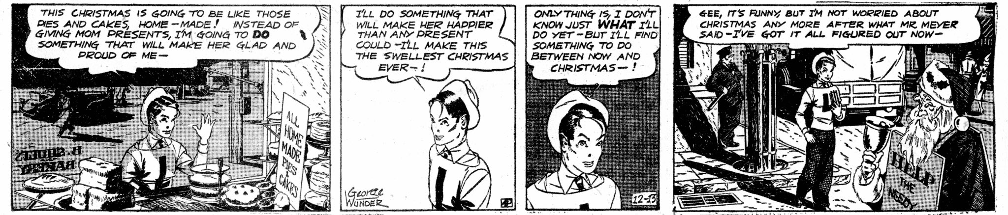 De 1937, “La Navidad de Tommy Carrol” de George Wunder, nueve anos antes de que se encargara de la tira de Terry and the Pirates