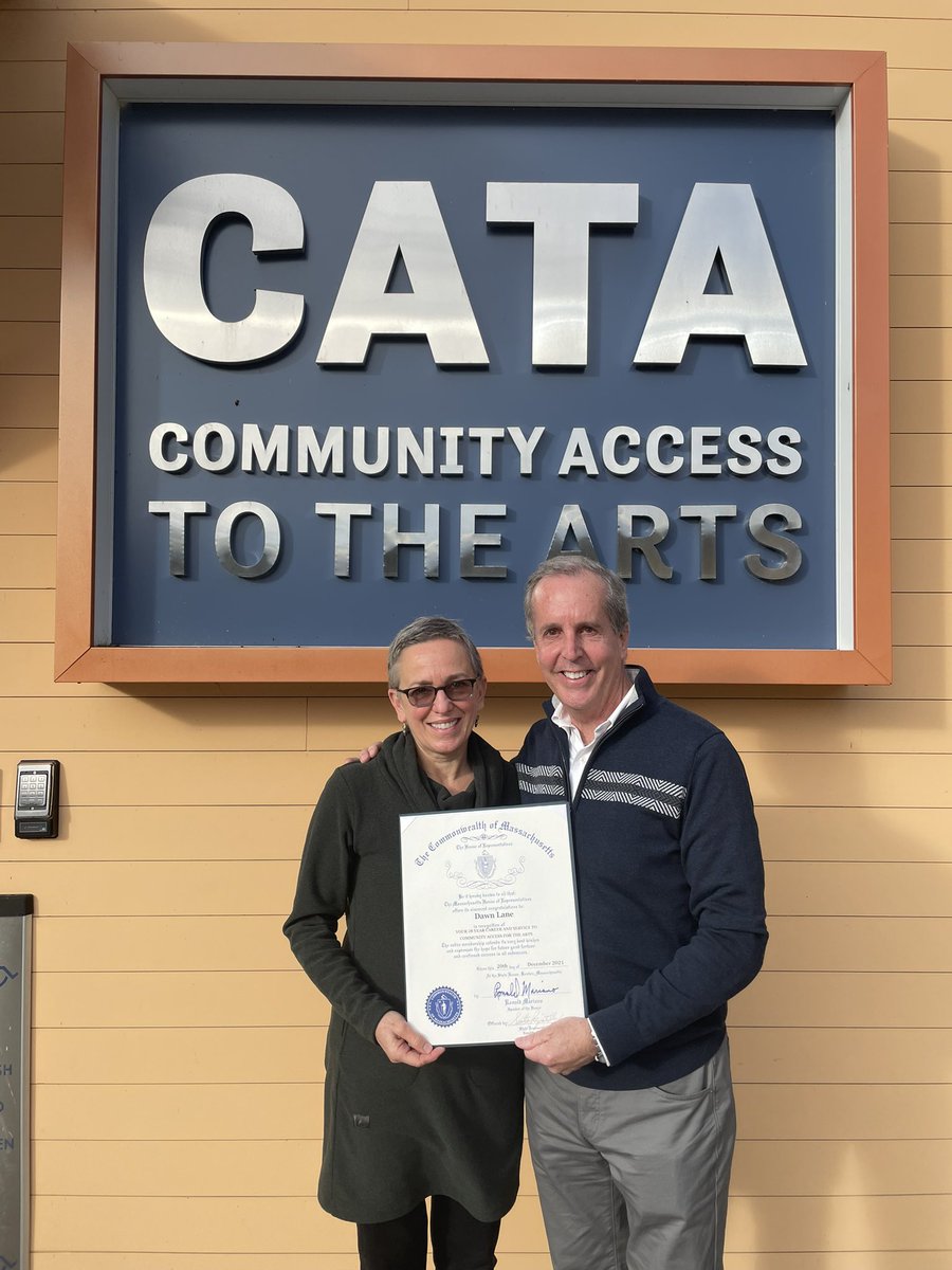 Congrats to CATA's Artistic Director Dawn Lane who received an official citation from the Commonwealth of MA—hand delivered by @repsmitty—honoring her incredible 28-year career at CATA! 