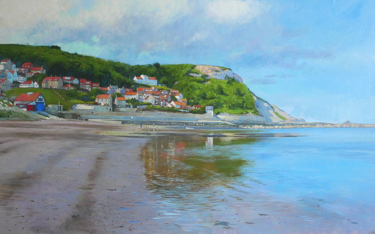 'Runswick Bay' #Painting Signed Limited Edition giclée print on sale at jamesmcgairy-artist.com/ourshop/prod_5… #landscapepainting #acrylicpainting #NorthYorkMoors #RunswickBay #ClevelandWay