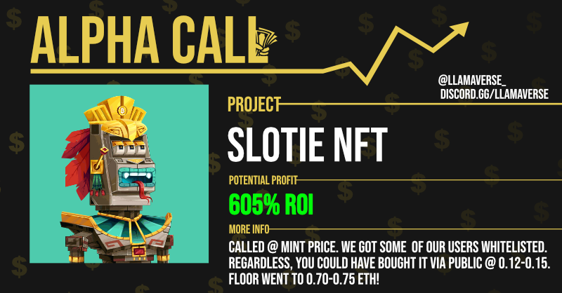 Llamaverse_'s tweet photo. 🎉WL Spot Opportunity!

💰 We will post our success stories per call and for every SUCCESSFUL call we will give WL Spots away for Llamaverse!

➡️5x WL Spots:
- Like/RT/Comment
- Tag 3 Real Friends
- Join https://t.co/k3RqEjUBCa

Calls are for passholders (learn more in discord) https://t.co/tTLG44OySb