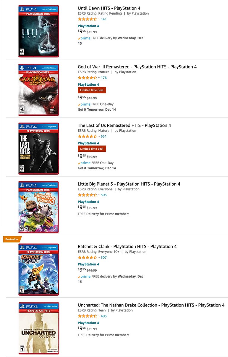 RT @Lbabinz: Some of the $9.95 PlayStation Hits titles have restock on Amazon https://t.co/FKMTlBWk22 #ad https://t.co/0nVKgpbmiW