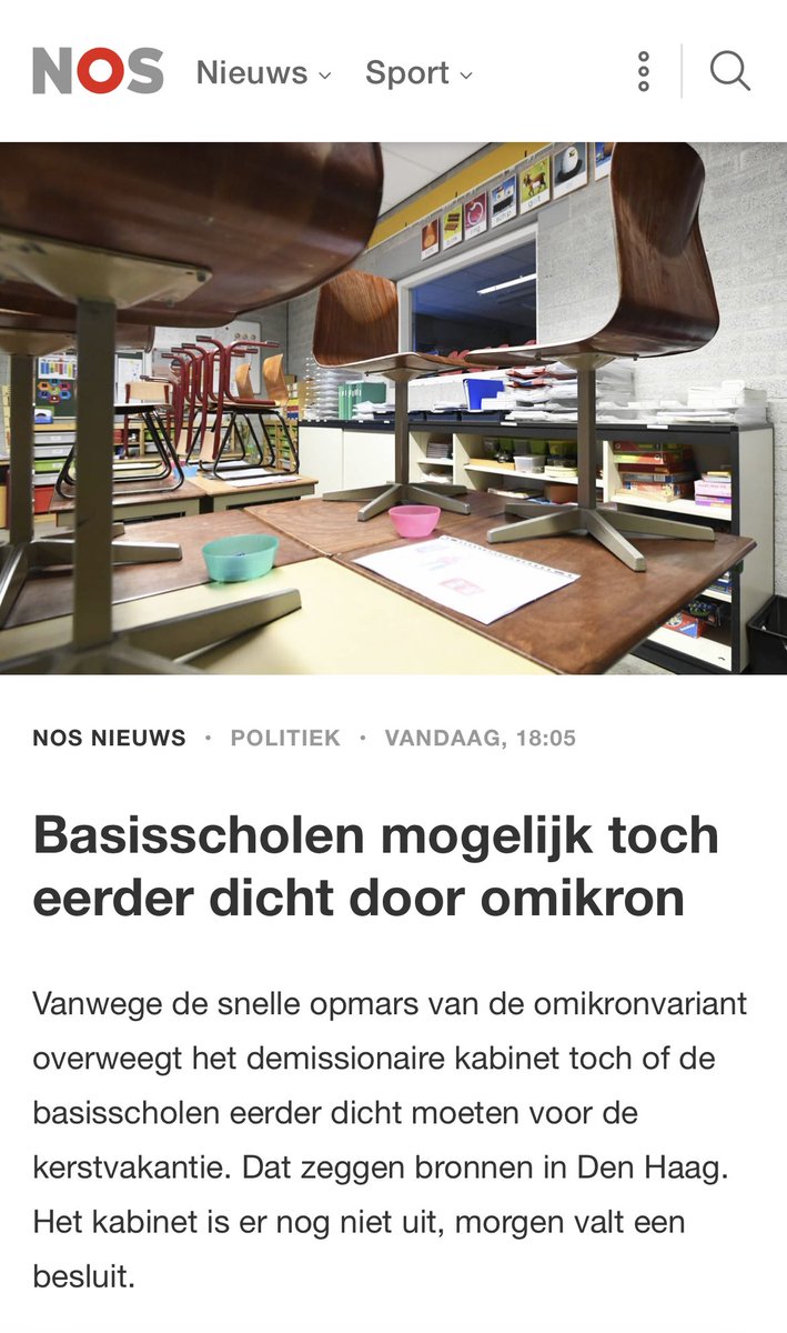 Weer te laat.

Twee weken geleden vroeg ik het kabinet: neem tijdig een besluit over de kerstvakantie. Niét een paar dagen van tevoren.

Onze motie werd weggestemd: onverstandig en onbegrijpelijk.

Nu wordt het besluit wéér last minute genomen.

nos.nl/artikel/240936…