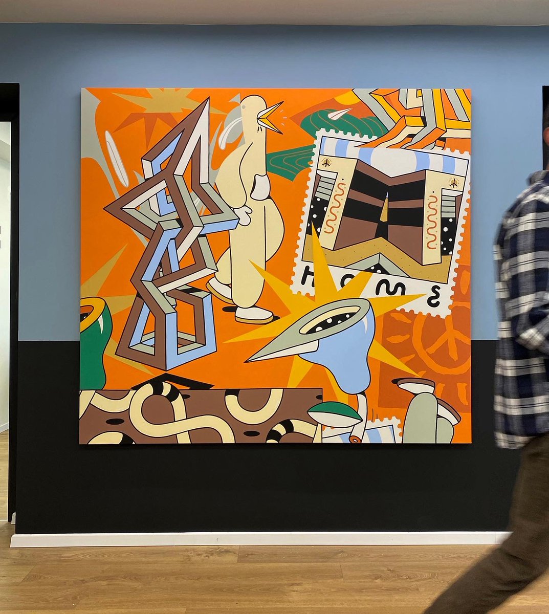 BROTHERS0FLIGHT's tweet photo. Commissioned piece 190x175 cm. Acrylic on canvas, December 2021.

#Homefarawayfromhome #Brothersoflight #largecanvas #artwork https://t.co/Q7eeh4nS6K