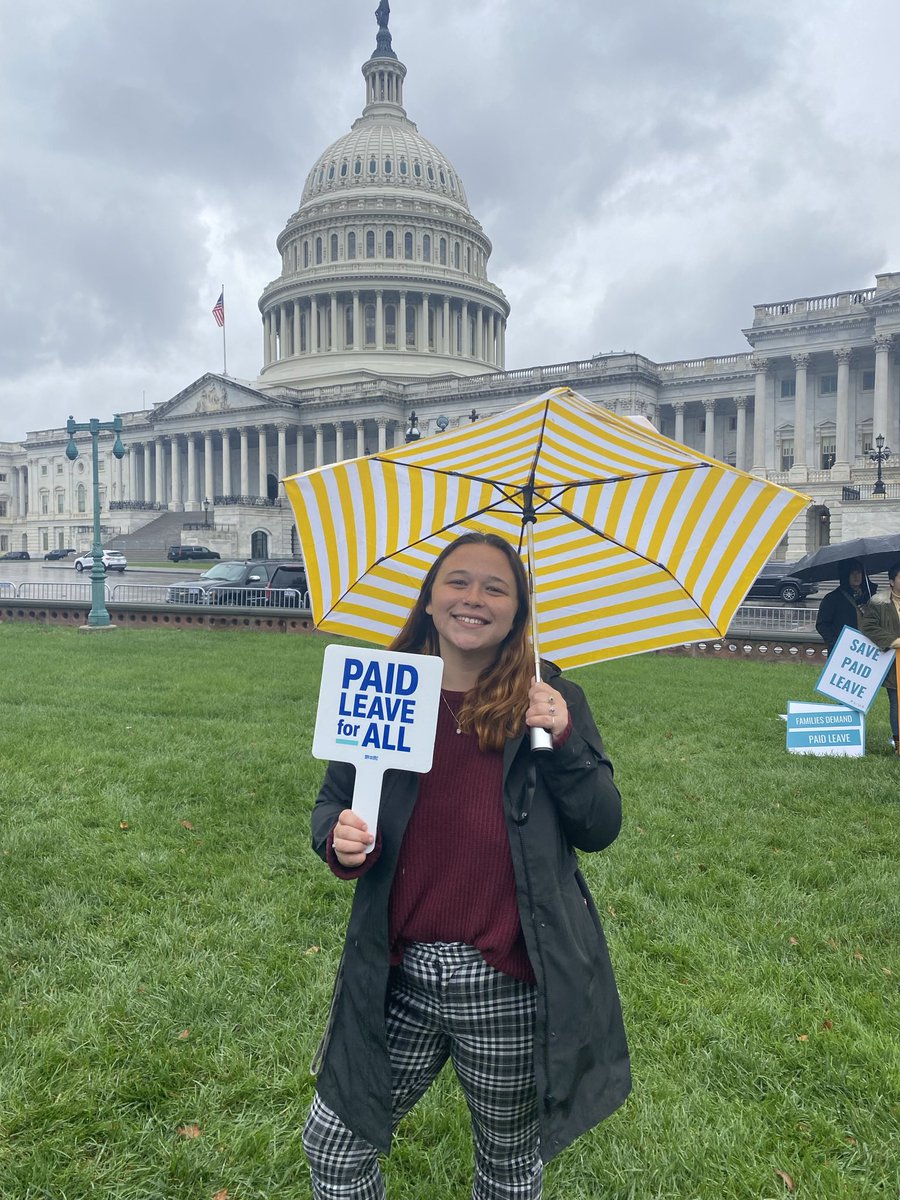 Hey Congress and @POTUS, please don’t rain on my parade! It’s time to #PassPaidLeave in #BuildBackBetter 

No one should choose between the the health of themselves or their loved ones and their economic security. There is no option but to pass #paidleave now.