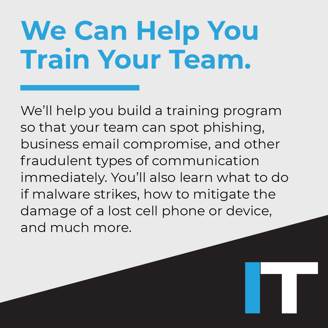 IncTechTeam's tweet photo. We can deliver these convenient training sessions virtually to employees working onsite or remotely. We'll ensure your staff stays vigilant and prepared! 👍 https://t.co/BOhOTMF362 https://t.co/CWabNEyee1