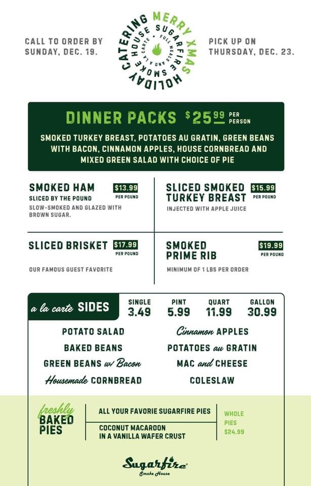 Christmas Menu… we got you! 🎄