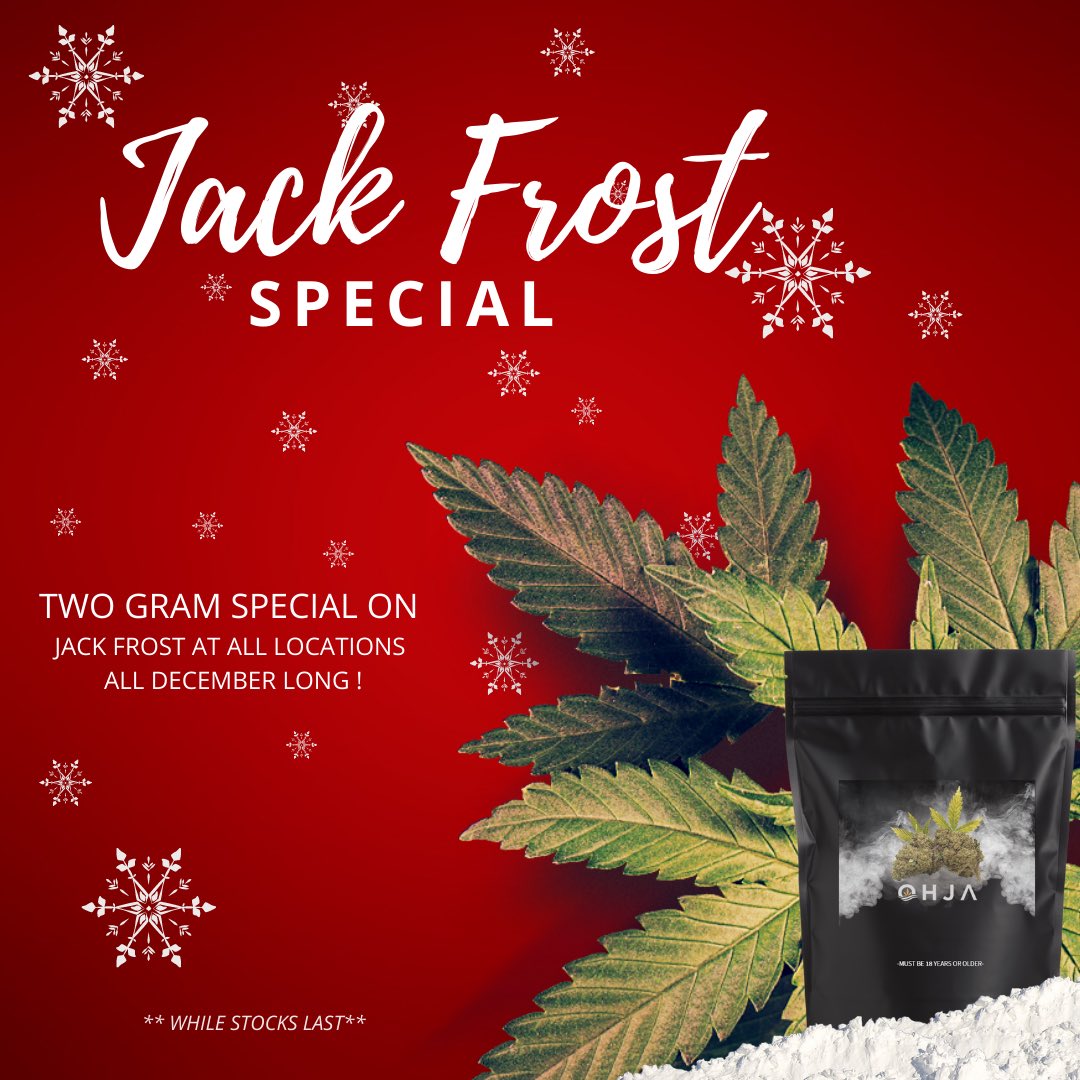 OhJaLife's tweet image. It’s beginning to look a lot like Christmas! Out Jack Frost special is available all month! ❄️🌿