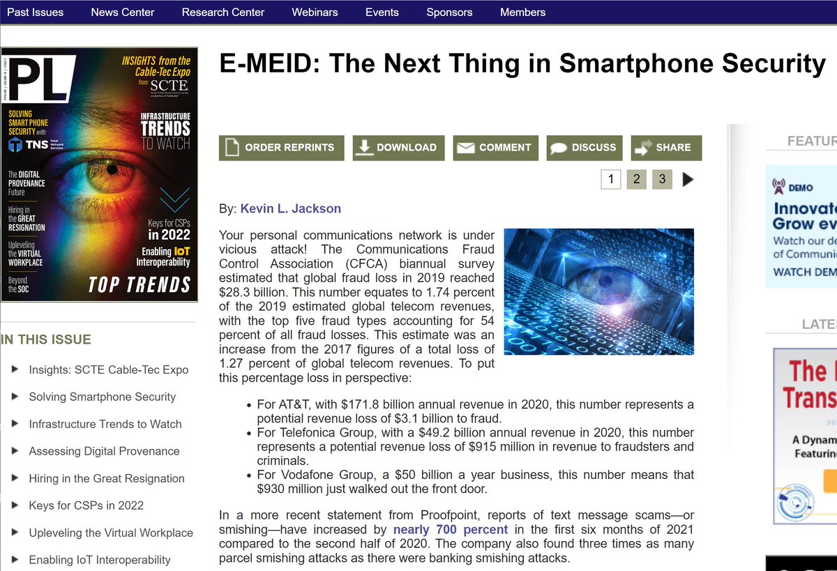 Kevin_Jackson's tweet image. Our sincere thanks to @PipelineWire and our partners @COMSovereign, @Rypplzz, &amp;amp; Forward Edge AI (@Eric_SBIR). soc.gcglobalnet.com/3GwkHMQ

@thomascarter_io,@TIAonline,@GSMA,@CTIA,@FCC, @CommerceGov,@_SupplyChainNow,@ipfconline1,@DigitalTransX,#CyberSecurity,#telecommunications, #IoT