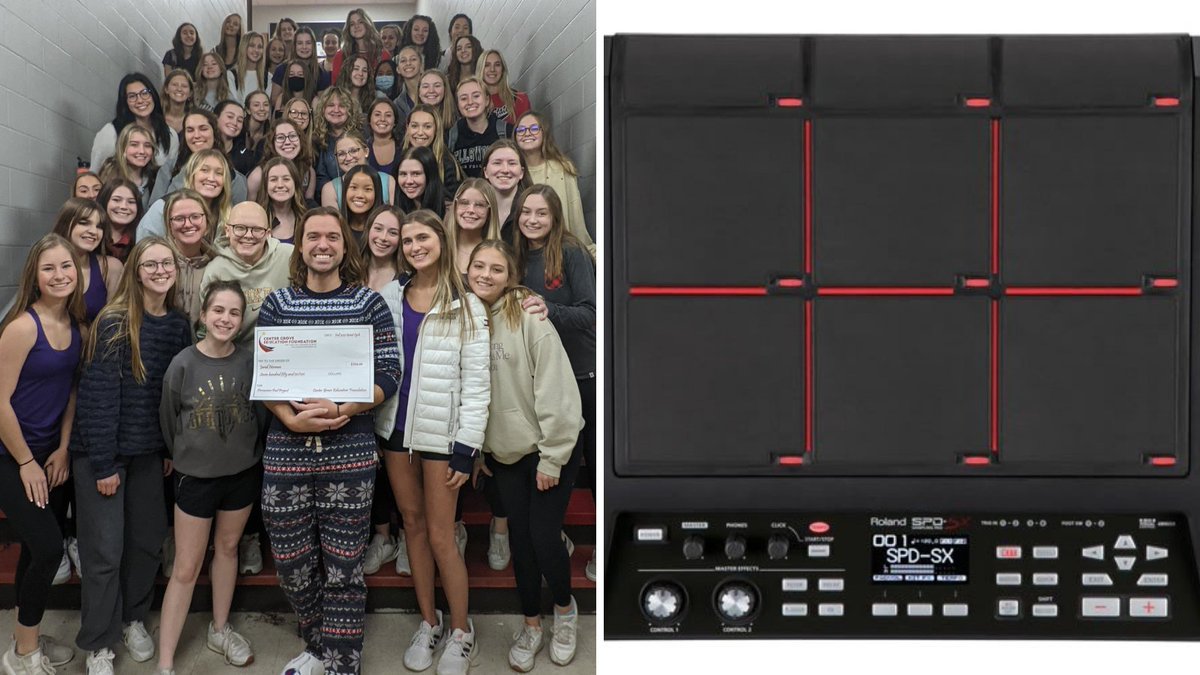 Thanks to our donors, choral director Jared Norman received a grant to purchase a percussion pad for the CGHS choir program. "It has taken their small, seven-member show band, and turned it into a full orchestra behind our students."
