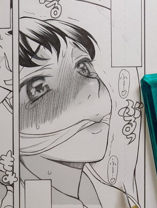 新作進捗です。
トーン貼ったり削ったりです。😅💦💦 