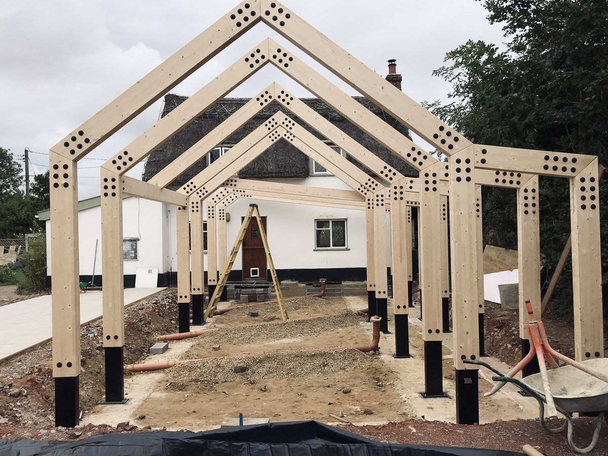 How impressive is this project we worked on! We love this shot!
-
-
#glulam #beams #laminatedbeam #glulambeam #timber #timberrenvo #selfbuild #building #construction #sustainablebuild #ukconstruction