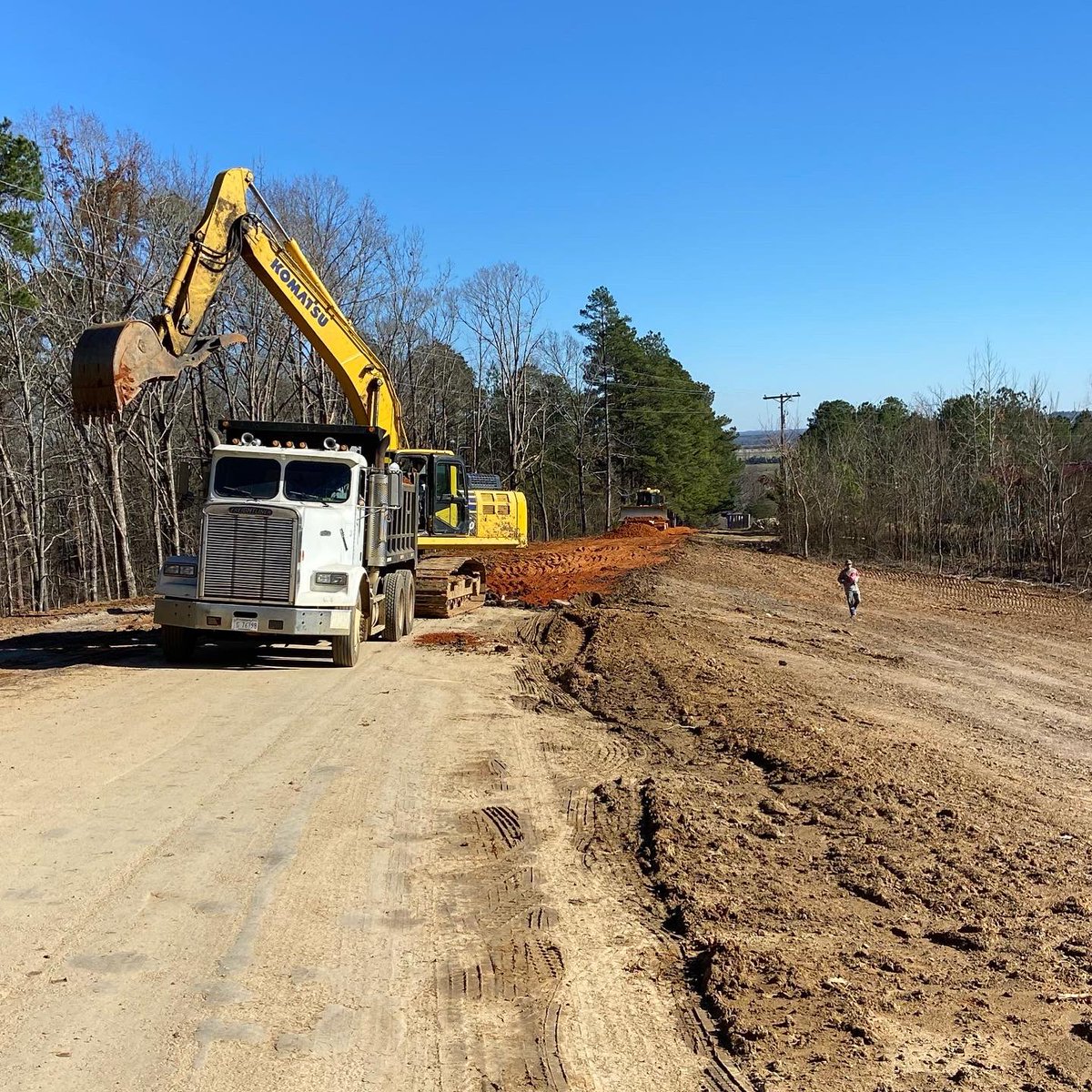 CalhCoJournal's tweet photo. Portion of CR 136 (Rocky Mount Road) is closed this week as work is ongoing to repair landslide issue. Officials hope to reopen road later this week. https://t.co/GXESmJTz41