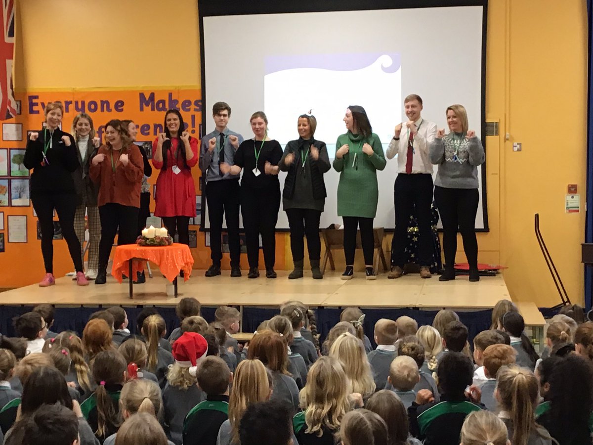 GrosvenorParkPr's tweet photo. Our newest members of staff had the privilege of leading one of our assembly songs in all the excitement this morning... A GPPS tradition! 🤩 https://t.co/H5JsslmVt8