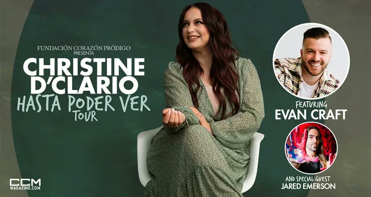 Latin GRAMMY®-nominated worship artist @christinedmusic is set to embark on her 'Hasta Poder Ver Tour' this spring with <a href="/EvanCraft/">Evan Craft</a> and @JaredEmerson.  Get the full list of dates in #CCMmag HERE: bit.ly/CCM-CDtr