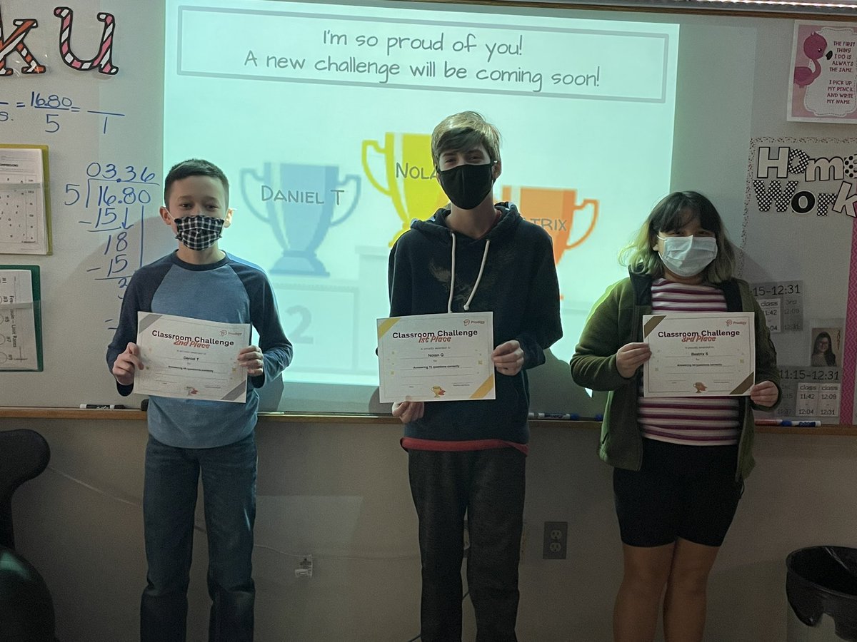 The last 2 classes of the day had over 🥁🥁🥁…..1000 questions answered correctly over the top 3 players 😲😳 #inittowinit #goforthegold #proudteacher <a href="/HurleyMiddle/">Dr. Kevin Hurley MS</a> <a href="/ProdigyGame/">Prodigy Education</a>
