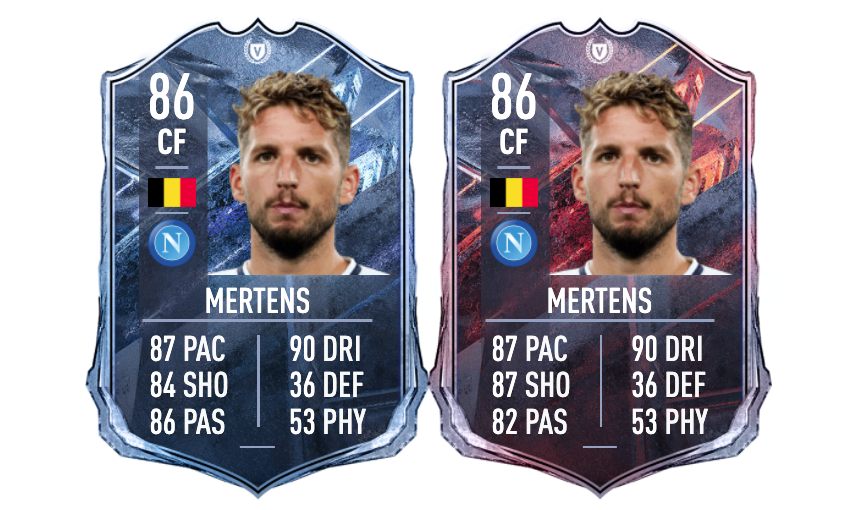 Futhead's tweet photo. Versus Fire or Ice Dries Mertens? 🇧🇪
❄️ Passing Boost
🔥 Shooting Boost
🔓 SBC — 84 (1TOTW) & 85 (1TOTW) Rated Squads
Compare stats 👇
🔗 https://t.co/7K6j25EXsV
#FUT #FIFA22 https://t.co/7BO3GFpXEe