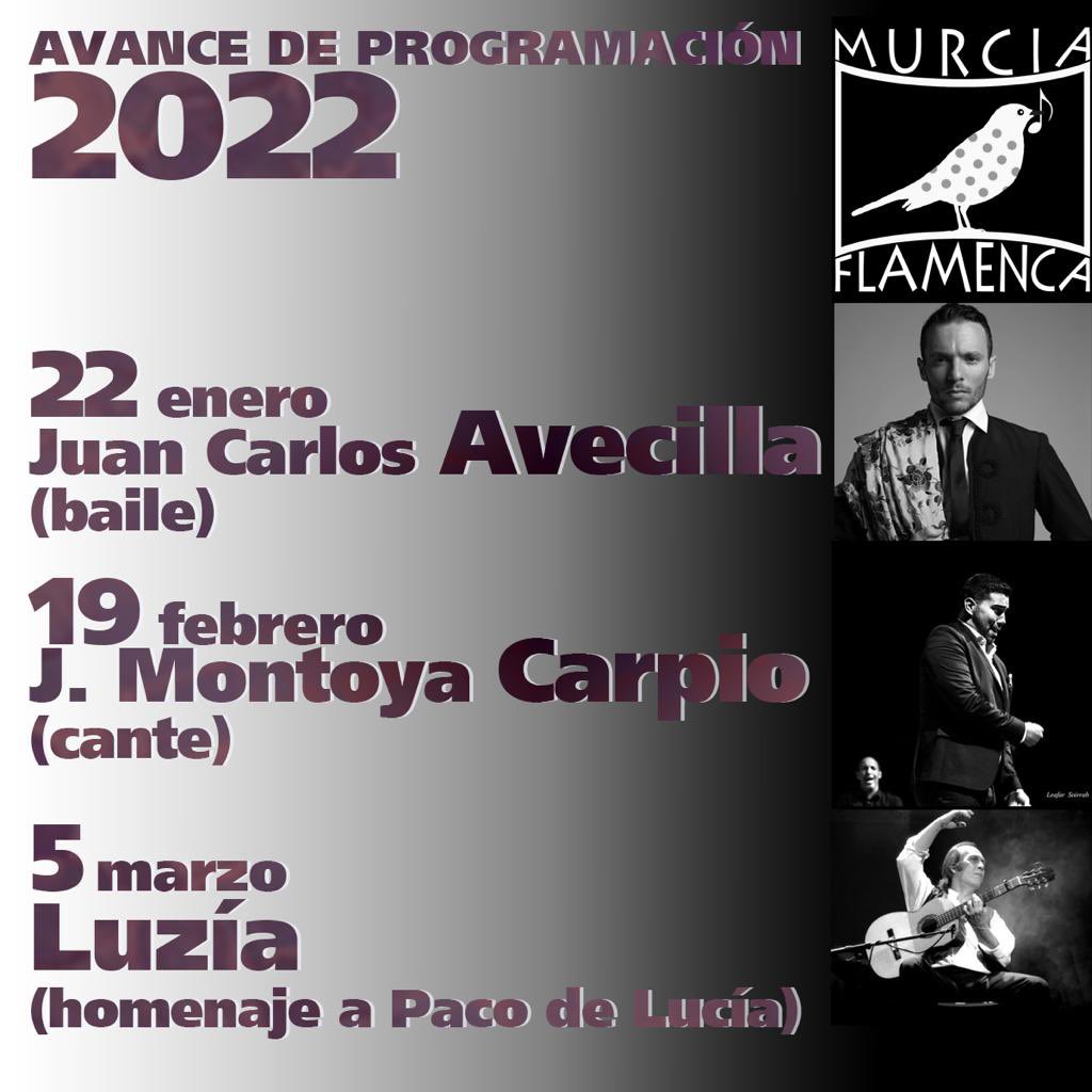 Este pasado sábado cerrábamos las galas flamencas del año 2021 con la gran actuación de Edu Hidalgo. Pero en Murcia Flamenca no paramos y os presentamos la nueva programación para el primer trimestre de 2022. Os esperamos como siempre.