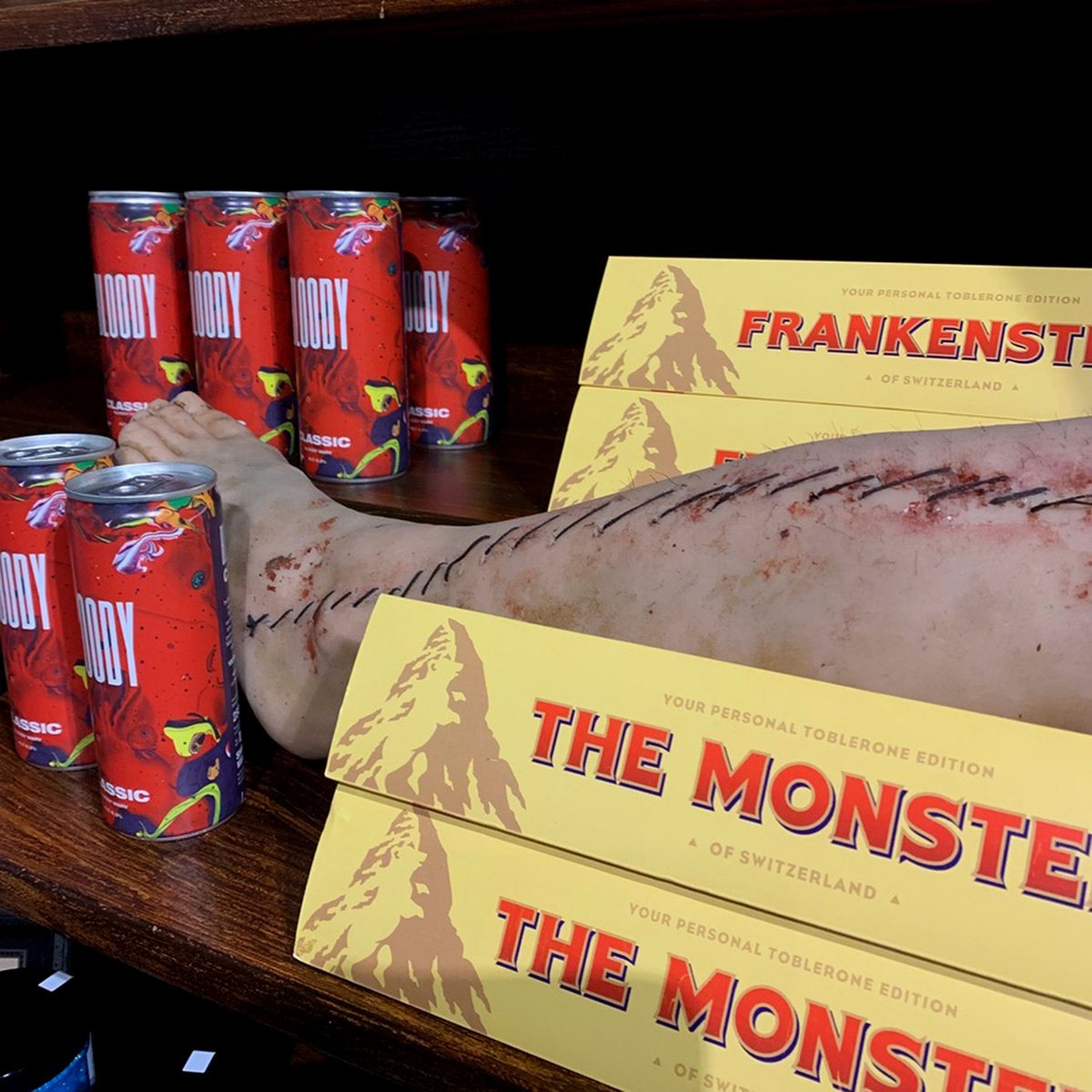 For the friend or family member that gets a bit “monstrous” when they don’t get their chocolate or booze fix… Treat them to our bespoke <a href="/Toblerone/">Toblerone</a>, washed down with a #BloodyMary.

Purchase in our Gift Shop, no ticket needed, just visit us at 37 Gay Street when shopping in #Bath