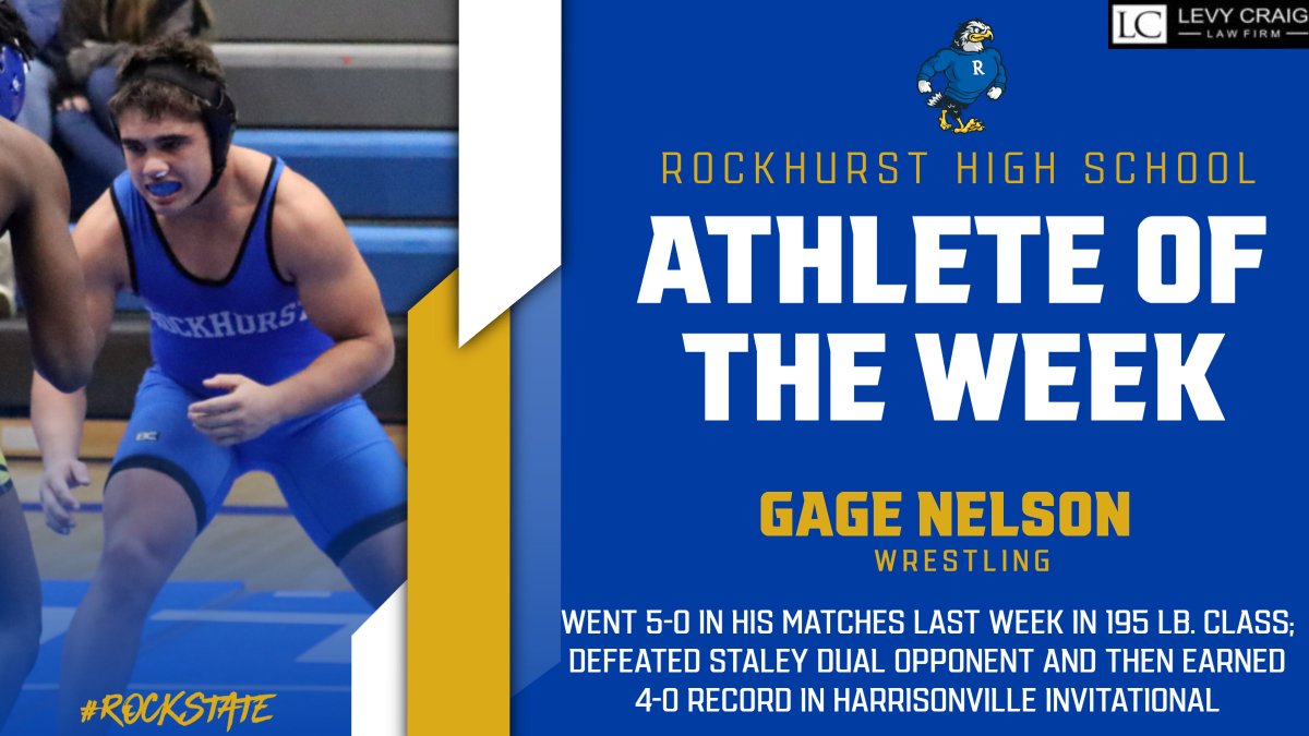 GoHawklets's tweet photo. Congrats to Gage Nelson '25 on being selected as our Week 2 Athlete of the Week, presented by Levy Craig Law Firm! Gage, just a freshman, has already established himself among @HawkletWrestle and had a great week, going 5-0 in his weight division. Way to go, Gage - Rock State! https://t.co/5ucSr3KYNI