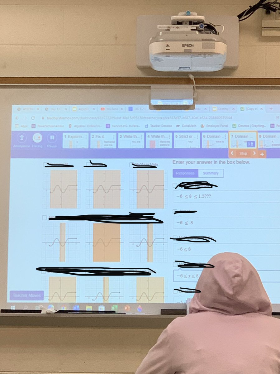 Shout out to Mr. Hutt’s class for using an interactive @desmos activity to determine the domain and range of functions. <a href="/hhs_prncpl/">Karin Castillo-Rose</a>