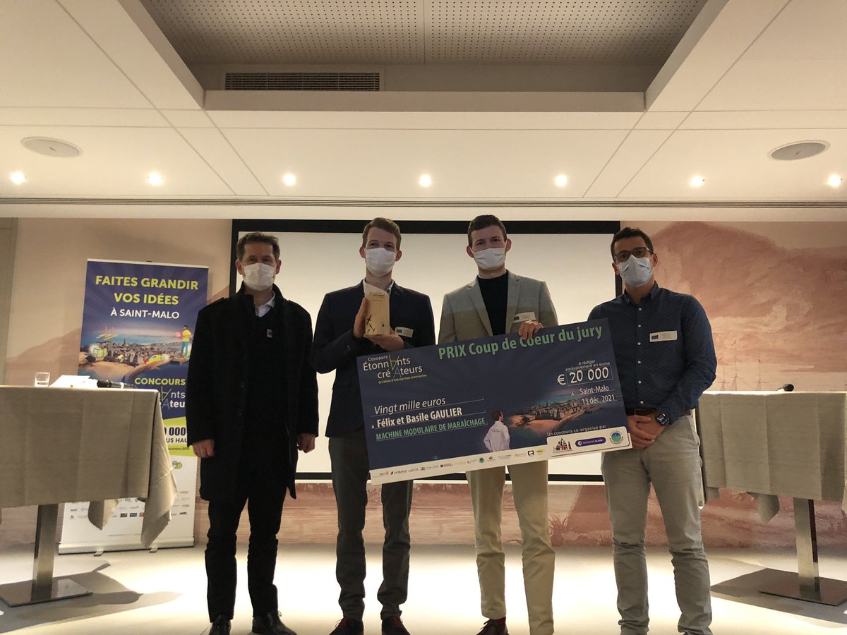 #EC2021 ROMANESCO lauréat du concours, prix Coup de cœur du Jury. 🏆❤️
Bravo à Basile et Félix GAULIER !👏🏻👏🏻
▶️Un grand MERCI aux 13 partenaires qui ont permis de soutenir le prix Coup de cœur du Jury de 20 000 € attribué ce soir !