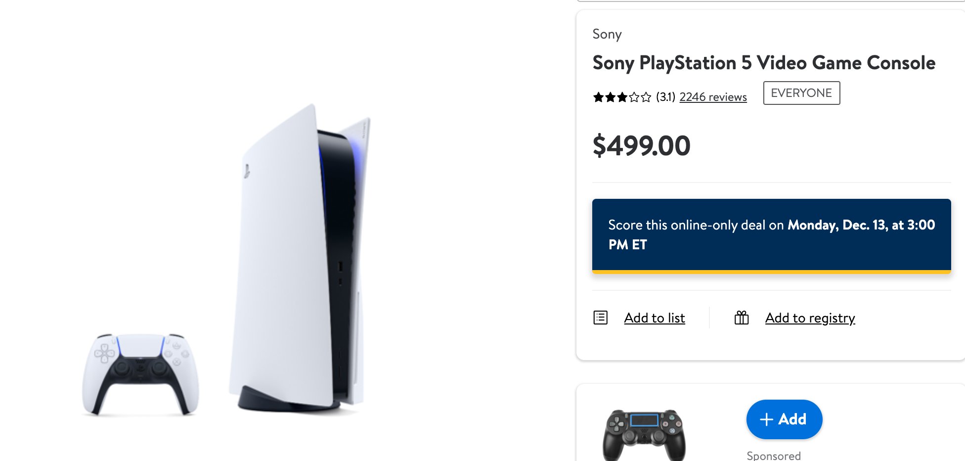 SOLELINKS on Twitter "Ad 📝Walmart restocking PS5 Standard 12pm PT/3pm