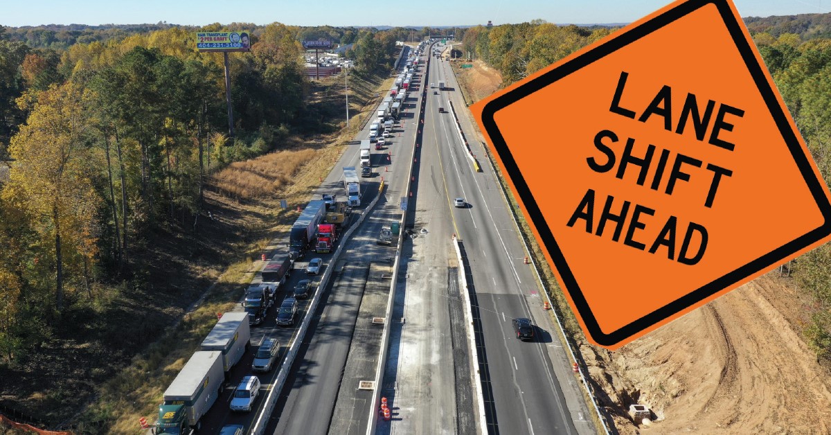 GDOTNE's tweet image. ⚠️Jackson County⚠️ Look out 👀 for the minor traffic shift on I-85 both northbound and southbound near SR 53 Monday (12/13) and Tuesday (12/14) nights in Braselton for the #85Widening project. #DriveAlert #moveoverGA mailchi.mp/dot.ga.gov/jac…