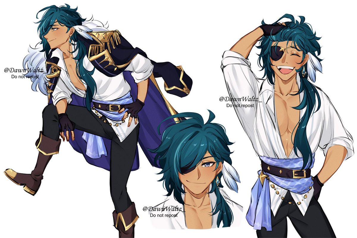 Pirate captain Alberich 🏴‍☠️

 #Kaeya