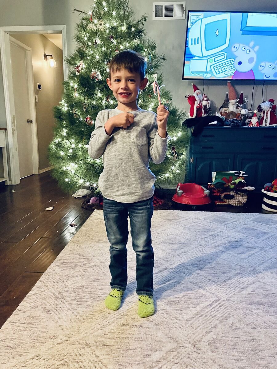 patterson_road's tweet photo. Patterson Panthers are showing their holiday spirit WITH THEIR FEET!! Holiday sock day is upon us! https://t.co/WaPOUr215f