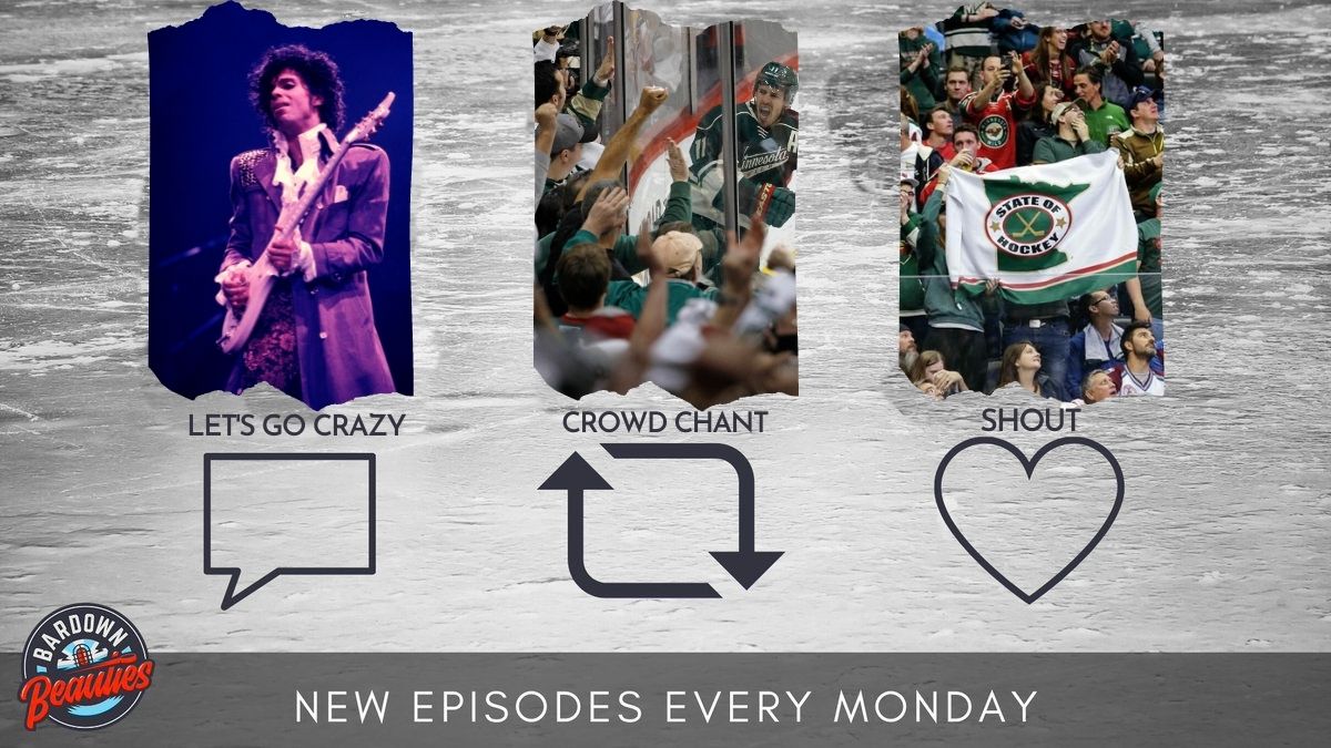 BardownBeautPod's tweet photo. We chatted about it last week with guest @ewhiteonthemic and now we're asking YOU in #UpForDebate this week.

Which Wild goal song throughout history has been the best?

Comment = Let's Go Crazy
RT = Crowd Chant
Like = Shout

[Last week's debate > https://t.co/3n46IU15pw] https://t.co/55V0nzHhHP