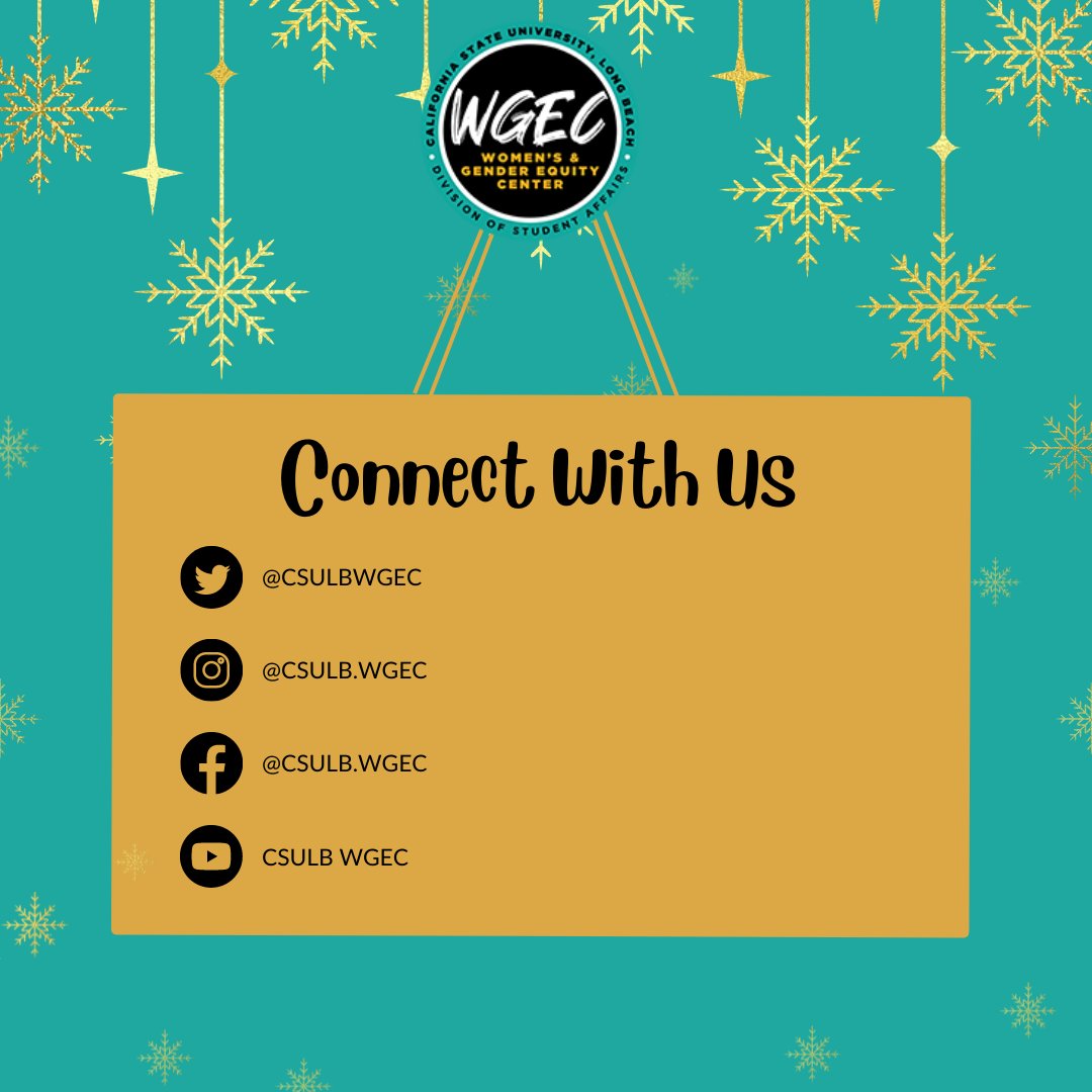 csulbWGEC's tweet photo. Winter Break is almost here!!❄️ During finals week and winter break, our in-person services will be closed but we WILL be available virtually for any support needed. Good luck with finals and have a restful break! ❄️
#wgec #csulb #finals #winter https://t.co/OmbSYIWZcb
