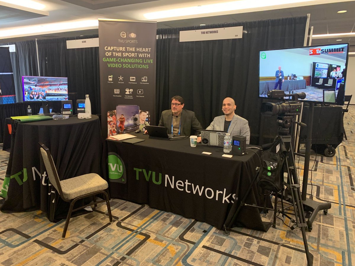 TVUNetworks's tweet photo. #SVGSummit and #NewsTECHForum attendees - stop by our table #330 today and tomorrow to see a live demonstration of the latest IP and Cloud solutions for live video #broadcast. Greg, Ken, Al, and Edison are on hand to answer all of your questions. @sportsvideo @TVNewsCheck https://t.co/MsoyQ08mJ2