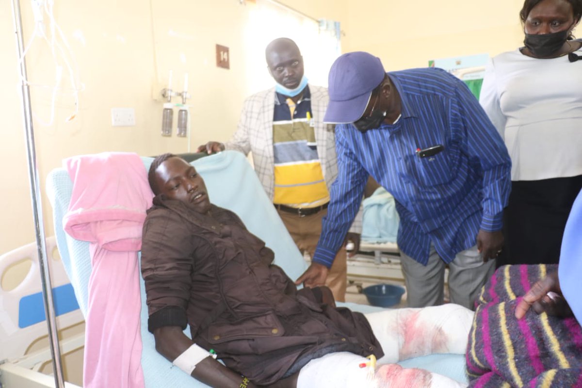 Johnlonyangapuo's tweet image. At Kapenguria County Referral Hospital earlier today to visit 19-year-old Pkew Losia who was shot and seriously injured yesterday by suspected Marakwet bandits at Kokwositot in Chesegon Location.