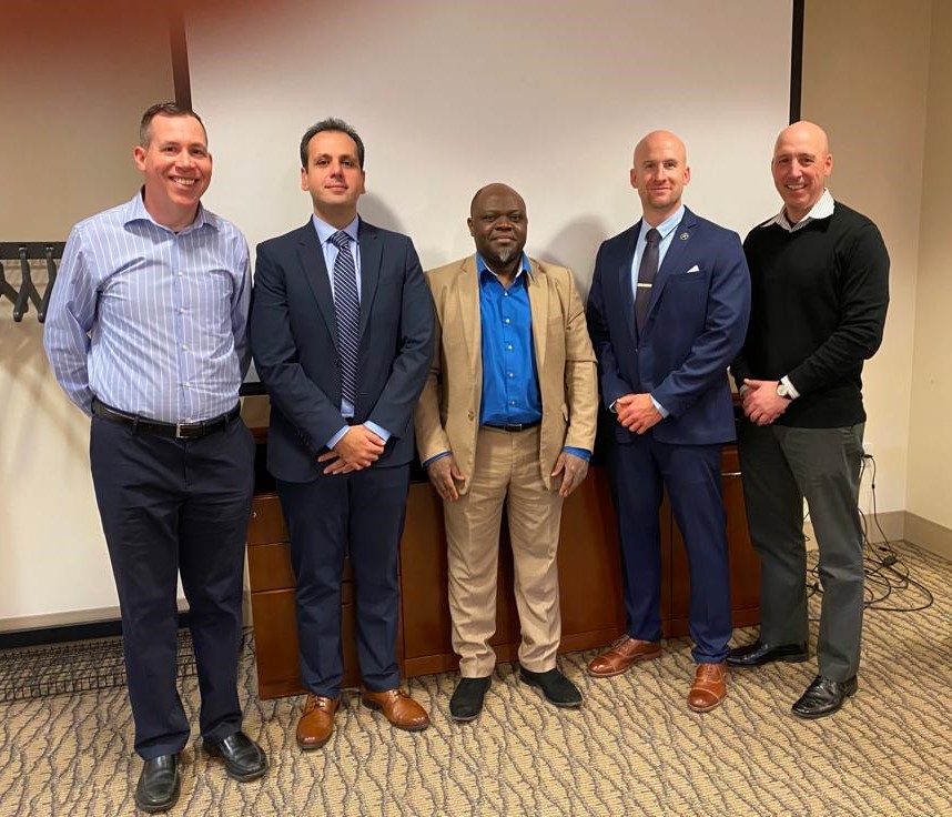 NJCU_NSS's tweet photo. The Civil Security Leadership, Management &amp; Policy program welcomes Travis Eddleman who successfully defended his dissertation. A  U.S. marshal &amp; Army Major in the Arkansas National Guard, he completed his doctorate in two &amp; a half years! Congrats Dr. Eddleman! @NJCUniversity https://t.co/vxVgSeXL7w