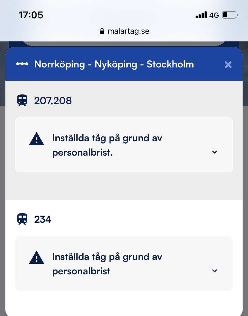 Tuff start för Mälartåg. Finns att jobba på. Hoppas att tågen snart rullar som vanligt igen. #Nyköping