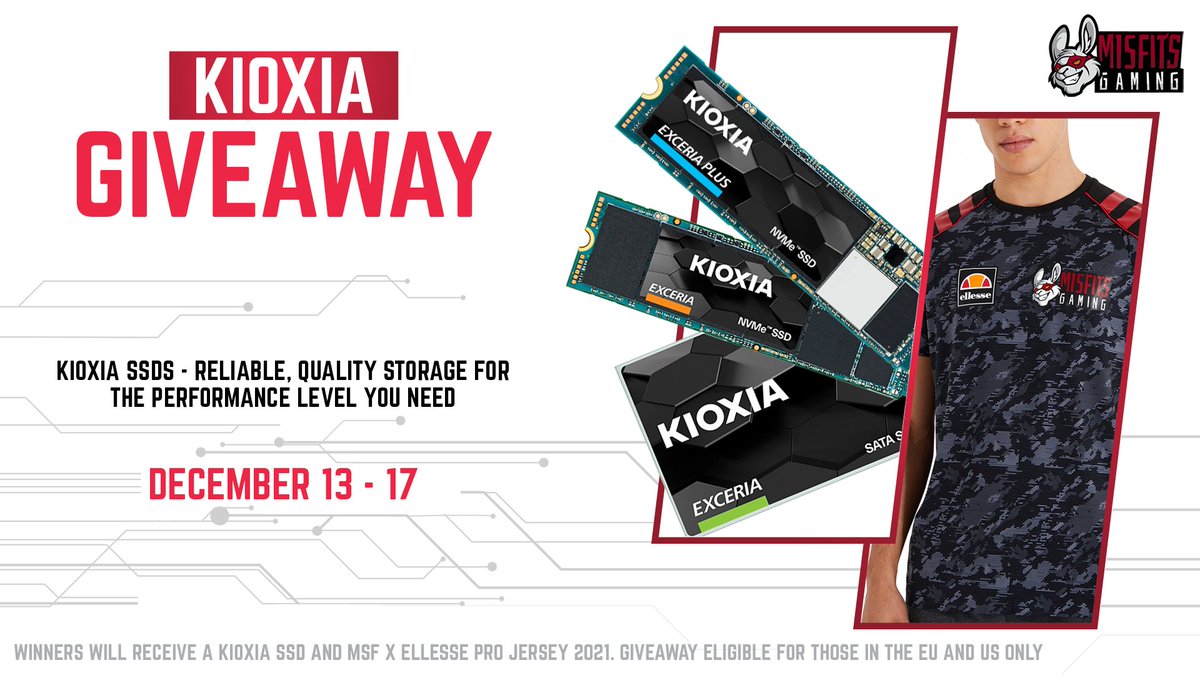 With #KIOXIAXMISFITS, this is the only SSD you'll need for this winter. To enter:

1) Follow <a href="/misfitsgglol/">Hola amiguitos y amiguitas de la legión</a> on Twitter
2) Follow <a href="/misfitsgglol/">Hola amiguitos y amiguitas de la legión</a> on IG
3) RT this post

Submissions close on December 17th!