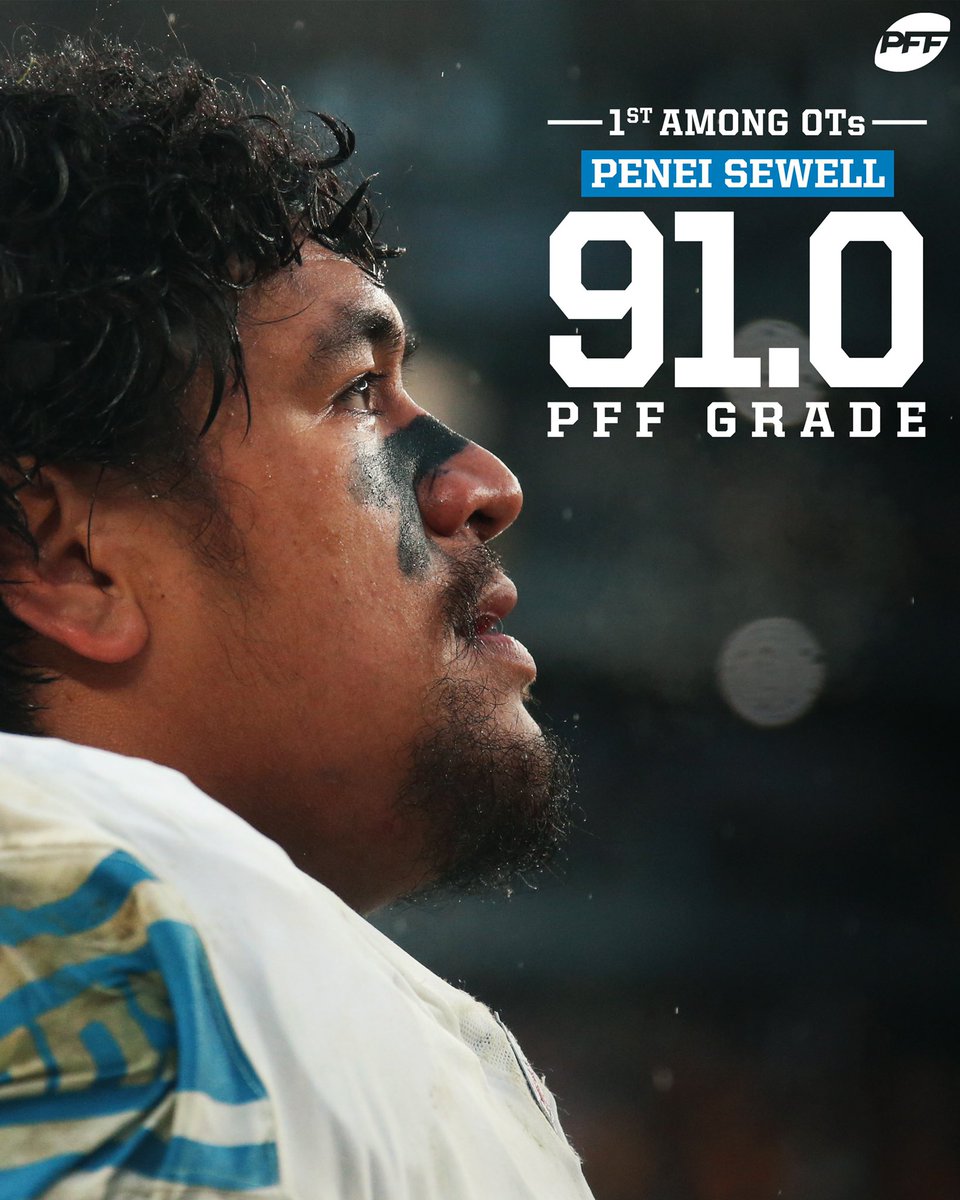 PFF's tweet photo. The highest-graded tackle in Week 14

Penei Sewell 👀 https://t.co/3UiRwKwJxr
