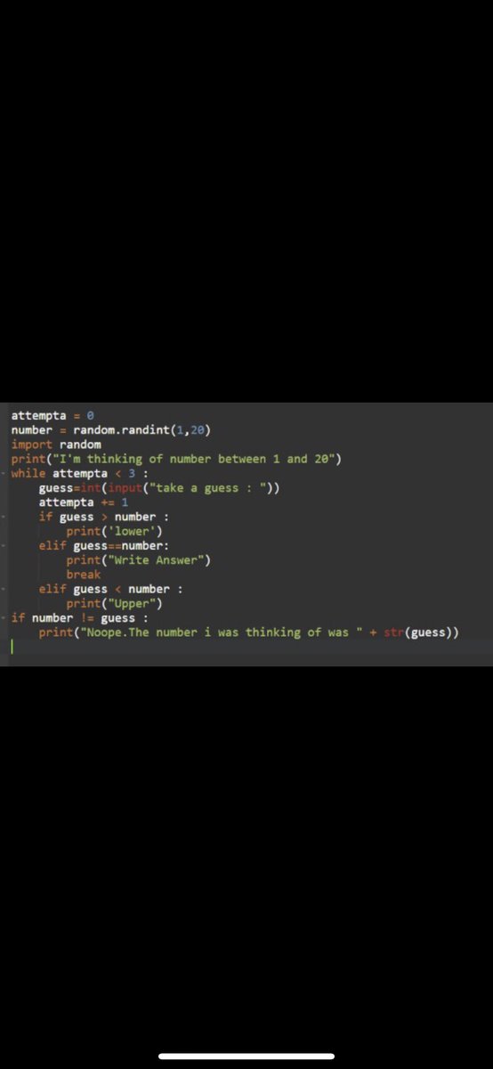 Python_quiz's tweet image. المسافات مهمة في البايثون🐍.
