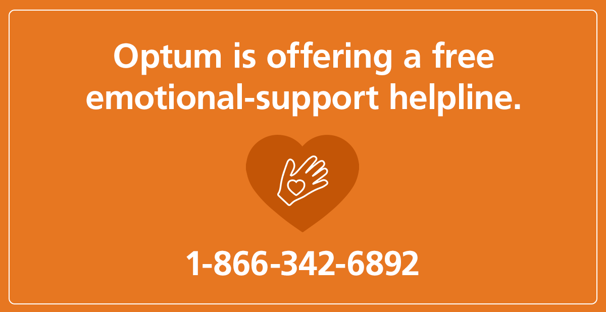 Optum's tweet photo. We are deeply concerned for communities across parts of the Midwest and Southeast that suffered significant damage and loss of life as a result of the devastating tornadoes. Optum is offering a free emotional support help line for the community toll free at 866-342-6892. https://t.co/2QZJuoZRzw