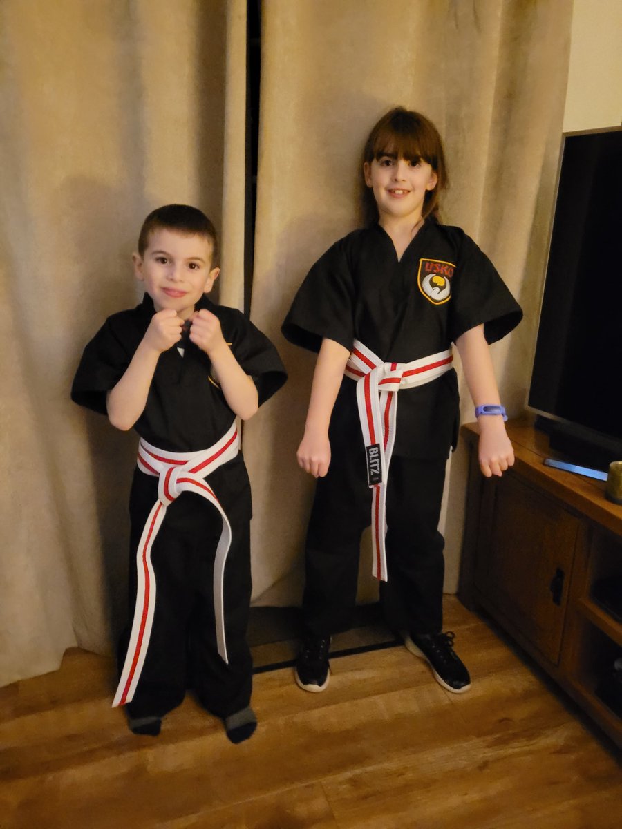 DonnaBoytt's tweet photo. 1st Belt achievement in karate for Emelia &amp; Daniel #superproud @SharksClass @hedgehogs_class https://t.co/jN2DQfSy2X