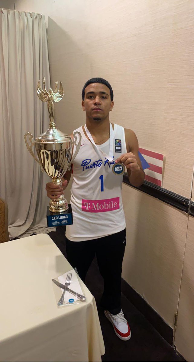 DohnPrepBball's tweet photo. Congratulations to Sebastian Nazario for winning 🥇 the gold medal for his Country Puerto Rico 🇵🇷 FIBA u17 CentroBasket @FIBA @FIBA_media @FIBA_es @centrobasketmx #chasingscholarship #dohnprep @DohnPrepBball #puertorico https://t.co/04LNSVBYMA