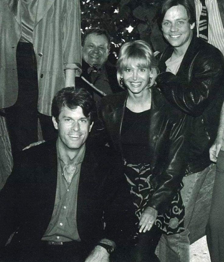 Picture of young @HamillHimself  and <a href="/RealKevinConroy/">Kevin Conroy</a> , with young beautiful lady, probably another voice actress.❤️Love it❤️
<a href="/tarastrong/">tara strong</a>
<a href="/bader_diedrich/">Diedrich Bader</a>