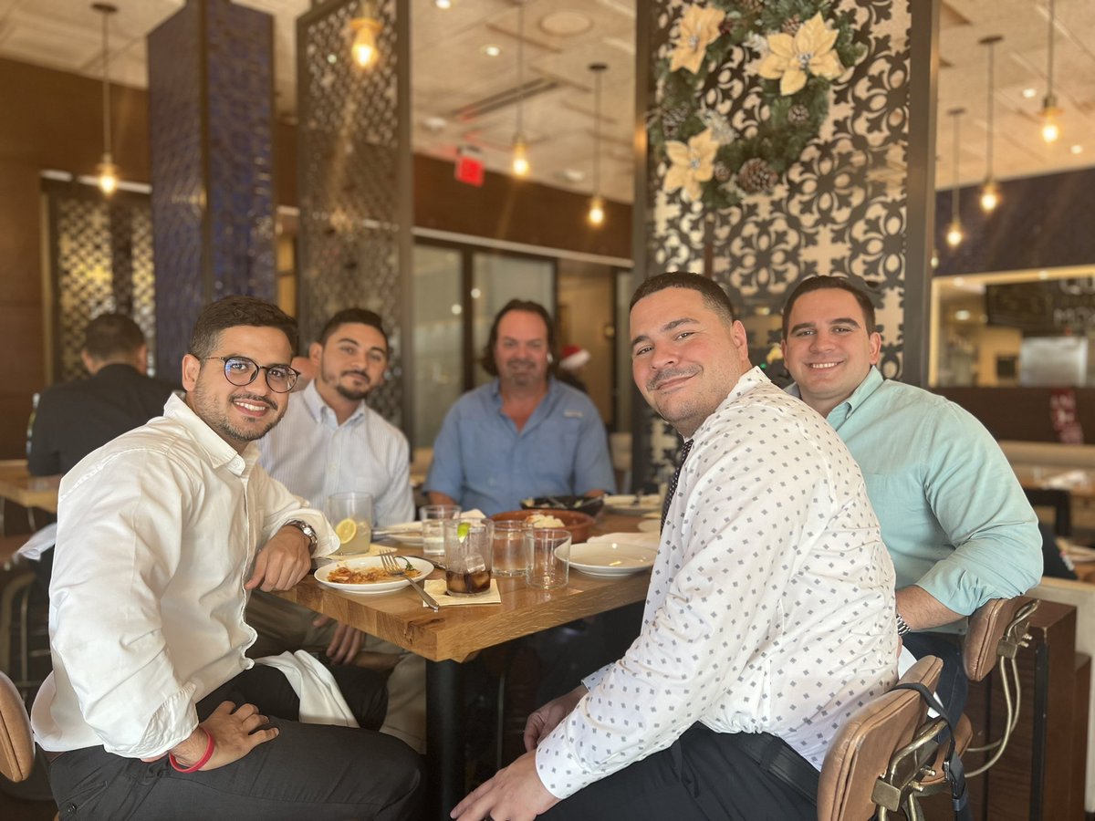 Danmartinez305's tweet photo. Christmas lunch with Representative @DavidBorreroFL Councilman @JoshDieguez @WillMcRea and Eddie Gonzalez @AFPFlorida #FlaPol https://t.co/9EvaNXIKUe
