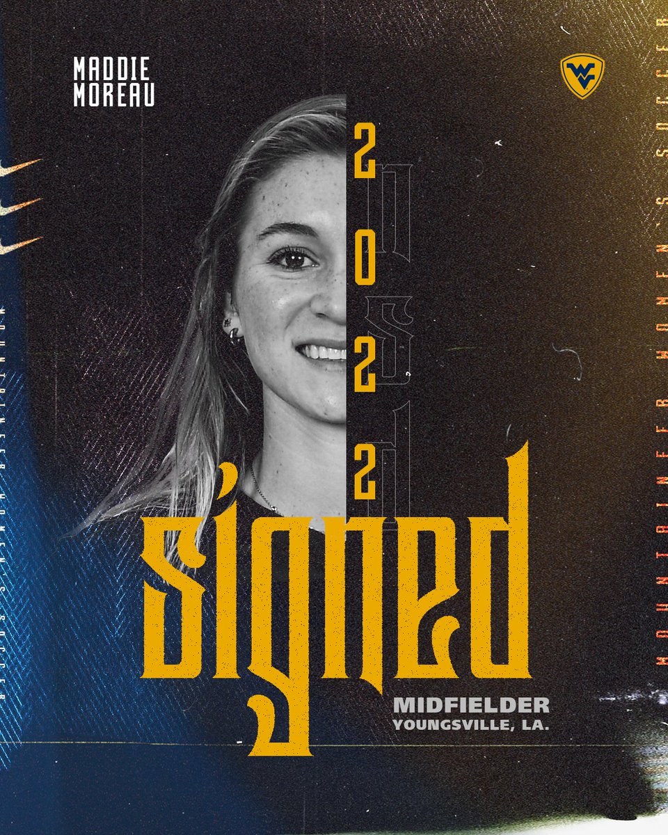 wvuwomenssoccer's tweet photo. Let's give a warm welcome to midfielder Maddie Moreau, who is officially joining our Mountaineer family! 💛💙

📰 https://t.co/pxjDQrF4V5 

#HailWV https://t.co/o5M9HZ14XI