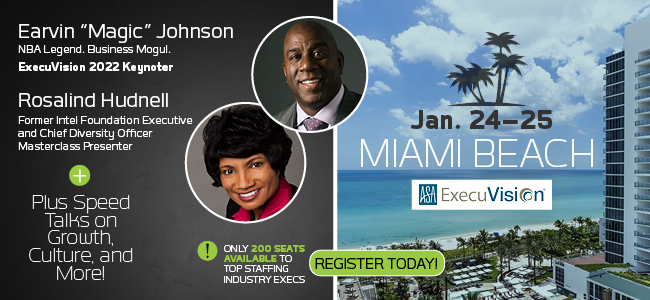 StaffingTweets's tweet photo. ASA is excited to announce that @MagicJohnson will be the keynote speaker for #ASAExecuvision, taking place on Jan. 24–25, 2022, in Miami Beach! Don't miss this opportunity to make valuable connections and hear from the 12x NBA All-Star! Register at https://t.co/HZV1yr9zOP https://t.co/C7RzlG0bcW