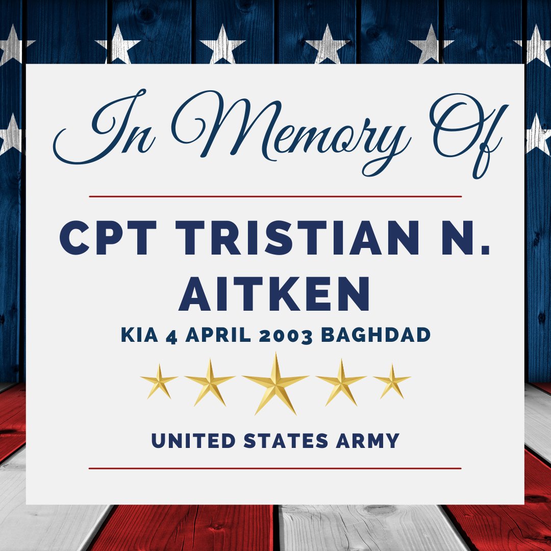 warrior_well's tweet photo. Thank you to an anonymous donor for making a donation in loving memory of CPT Tristian N. Aitken. Please help us honor and remember CPT Aitken this holiday season! #NeverForget https://t.co/TxbuA4MWtq