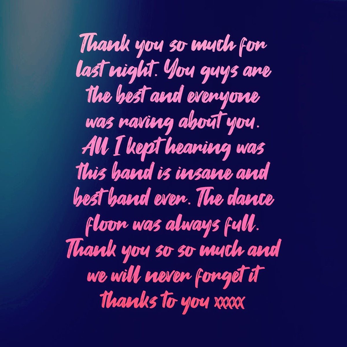 Thank you Charlotte and Steve! 💘 #grateful #testimonial #wedding #weddingparty #weddingband #weddingentertainment #partyband #madhen